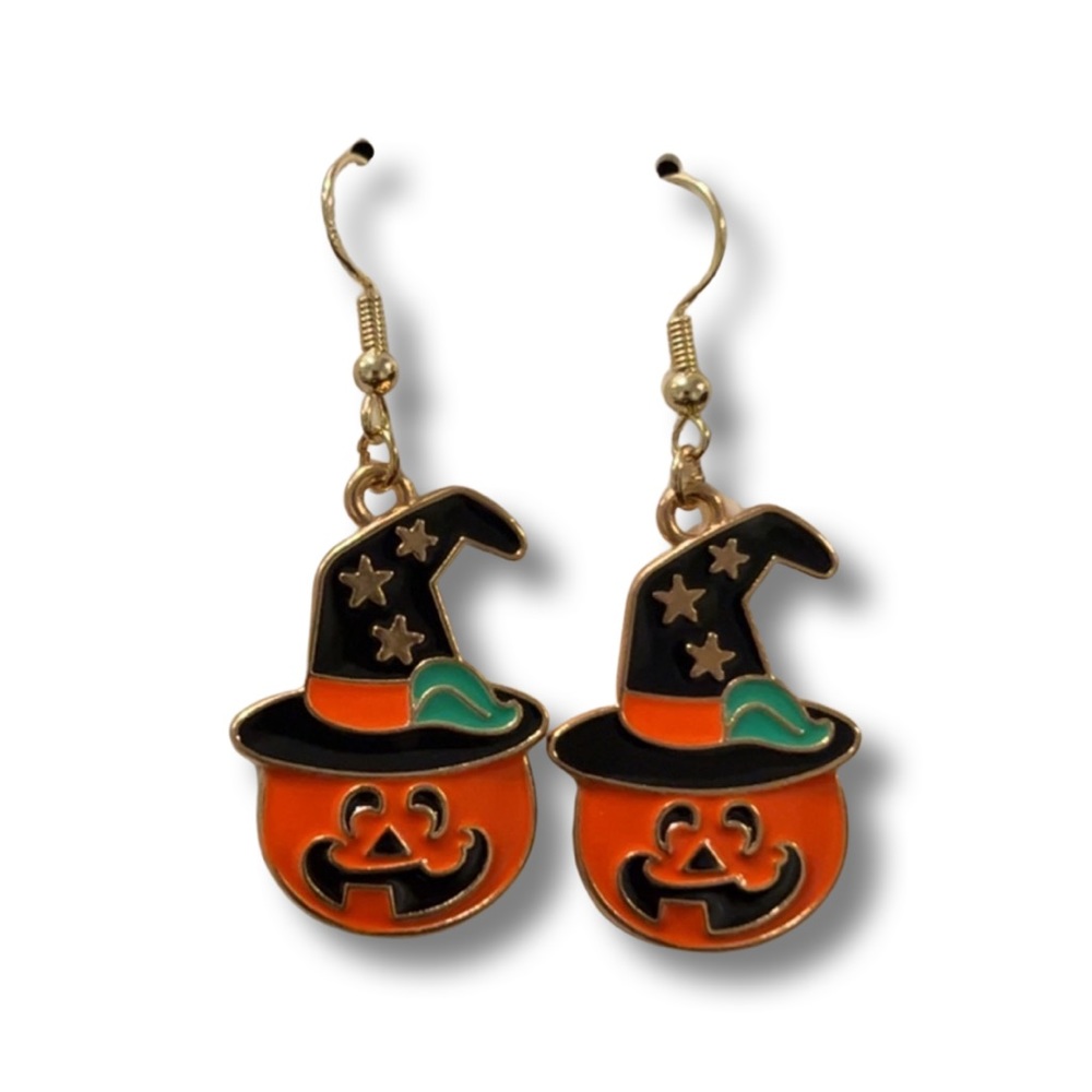 🔵✨HOST PICK✨ Handmade Witchy Pumpkin Earrings🎃